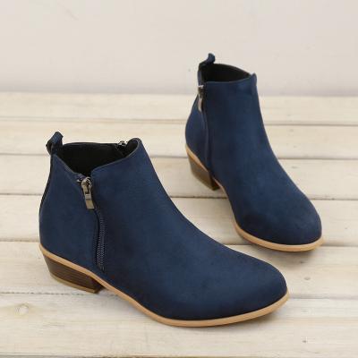 China Anti-odor factory sale winter boots women shoes western style thick heel boots for sale