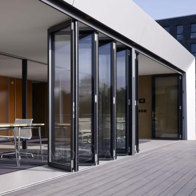 China Modern Residential Interior Aluminum Folding Partition Folding Stacking Doors for sale