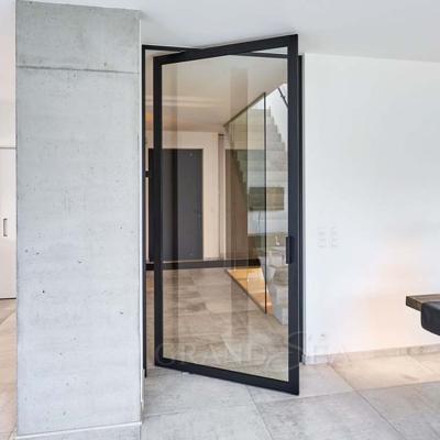 China Hot Selling Aluminum Glass Folding Screen Pivot Interior Door Design Manufacturer for sale