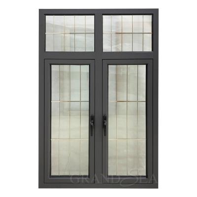 China Chinese Swing Manufacturer Double Tempered Glass Casement Window Glass Aluminum for sale