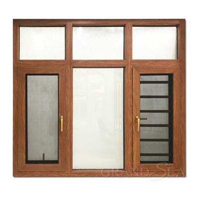 China Large Aluminum Folding Screen Frame Casement Window With Insect Screen for sale