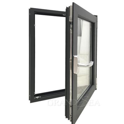 China Magnetic Double Glazed Tilt Aluminum Screen Tower And Hopper Window With Magnetic Fly for sale