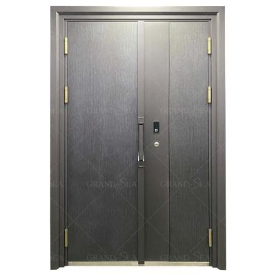 China Industrial Africa Embossed Stamped Steel Door Skin Galvanized Heavy Duty Security Swing Steel Door For Mall for sale