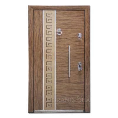 China New Design Modern Anti Theft Fire Rated Armored Door Steel Wooden Door For House for sale