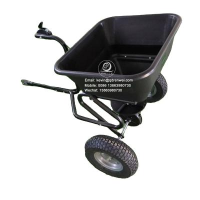 China Farms 45L Garden Fertilizer Spreader Trailer Garden Spreader Towing Behind Salt Spreader for sale