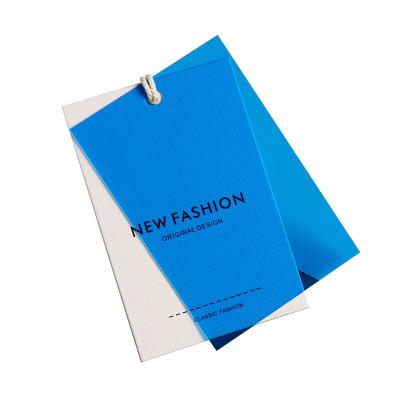 China Wholesale Recyled Small MOQ 4 Pcs Per Set Customized Garment Jeans Hang Tag With Plastic And Paper Hang Tag for sale