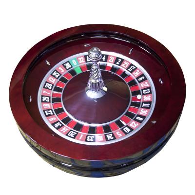 China 0 single & 32 Inch High Quality Double 00 Roulette Table Roulette Wheel Russia Game Red-Brown Roulette Wheel High Quality Casino Wheel for sale