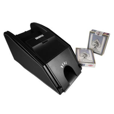 China Quickly Shuffle Aobo All-in-One Decks Professional Quality Card Shuffler Poker Dealer Machine For Casino for sale