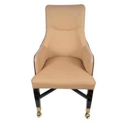 China Simple Luxury Casino Chair Customized Casino Chairs PVC Metal Solid Wood Leather Adjustable Luxury Casino Chair for sale