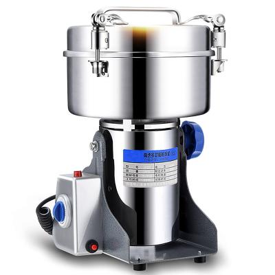 China 1000g/2000g Button 1000g/2000g Grains Spices Hebals Cereals Coffee Food Flour Powder Grinder Dry Mill Grinding Machine Beater Ejector Grinder Home for sale