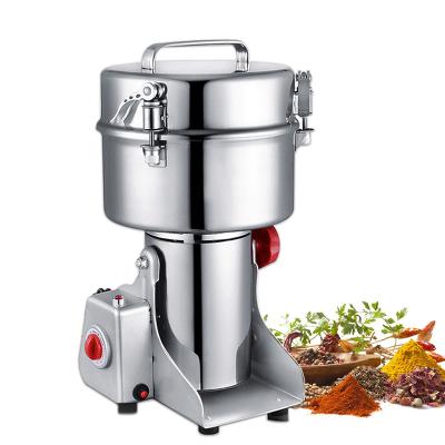 China Miller Grinding Machine Dry Grain Spices Hebals Cereals Coffee Food Medicine Flour Powder Grinder Button 2000g Ejector Beater Grinder Dry Gristmill for sale