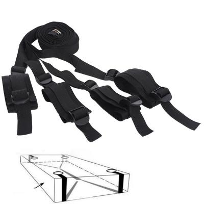 China Polyester Fun Sex Bed Restraint Kit With Adjustable Cuffs For Adult Ankle And Hand for sale