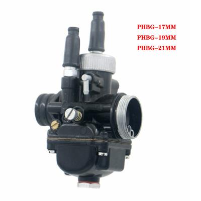 China 2 Stroke Engine 17mm 19mm 21mm Dellorto PHBG DS Black Racing Carburetor 50cc 90cc BWS100 Moto Carburador Carb for sale