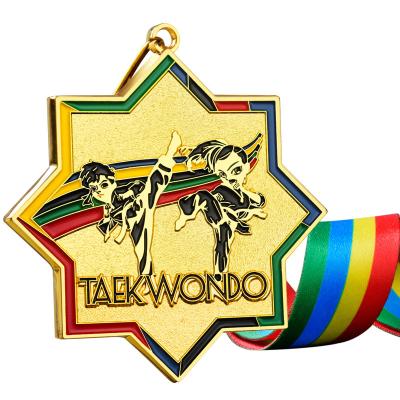 China Sports Events China Medal Manufacturer Customize Metal Zinc Alloy Judo Medallion Gold Gold Medals for sale