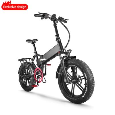 China Fat Tire Accolmile Aluminum Alloy Bike 750w Motor 750w Electric Bicycle Full Suspension Folding Electric Bicycle 20 Inch 48v 17.5Ah Battery Ebike for sale