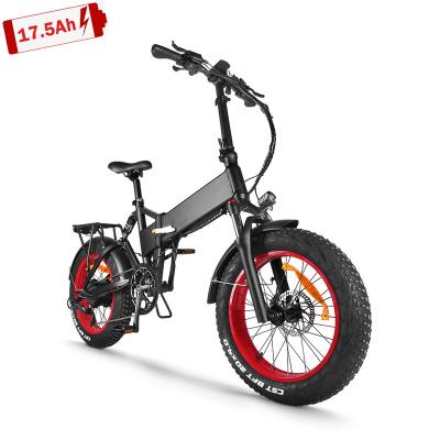 China Aluminum alloy Accomile european warehouse 20inch 48V 750w BaFang rear hub motor ebike tire foldable fat bike for adult electric bikes for sale