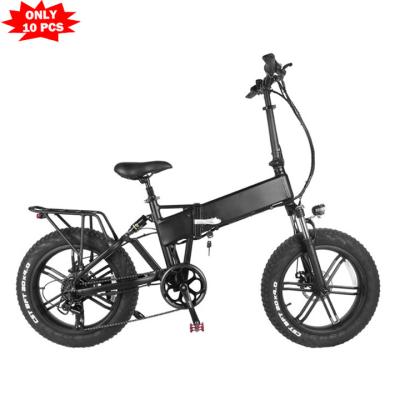 China Aluminum alloy bicicletta elettrica bici 10.4ah posteriore e motore pieghevole 48v 750w fat elettrica bike 20 pollici neve ebike for sale