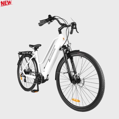 China Full Aluminum Alloy Accolmile 28er City Bicycle 15Ah Lithium Assisted Torque Sensor Electric Bicycle Suspension Fork E-Bike for sale