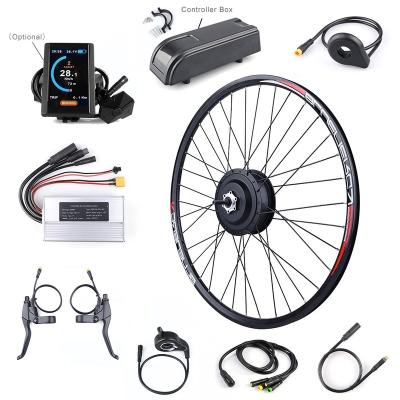 China Ebike Bafang 48V 500W Geared Hub Motor Rear Wheel Drive Ebike Motor Conversion Kit For Freewheel With 700C LCD Display 20