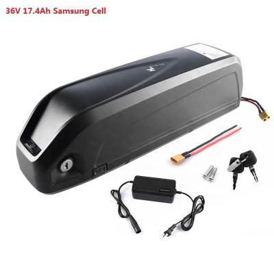 China Bateria 18650 cell rechargeable ebike 36V battery pack 17.4Ah Samsung include optional charger for hub or mid drive motor kit 17.4Ah for sale