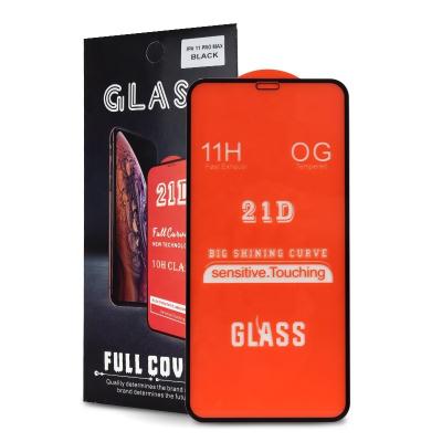 China Wholesale 21D Mobile Phone Curved Full Cover Tempered Glass Glue Screen Protector Pelicula Templada For iPhone 11 for sale