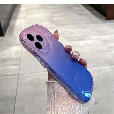 China Shockproof For Apple 14promax Gradient Color Changing Smiley Face Phone Case iPhone13pro Anti-fall 12 Internet Celebrity Female 11 Single for sale