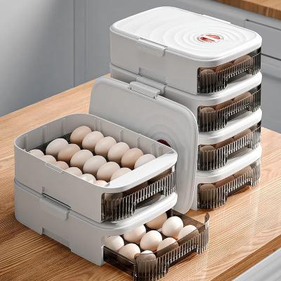 China 2023 Viable New Amazon Heat Sterilized Cool Egg Container Prevent Rolling 3 Layers Luxury Egg Storage Box for sale