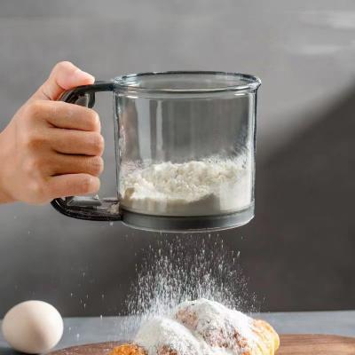 China Household Sustainable Plastic Kitchen Handheld Flour Sifter Sieve Food Grade Flour Baking Sieve for sale