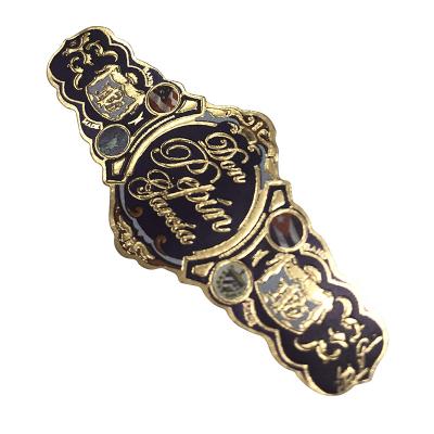 China Shiny Gold Foil Art Paper Gold Foil Several Custom Types Cigars With Label Sticker Printing Usage for sale