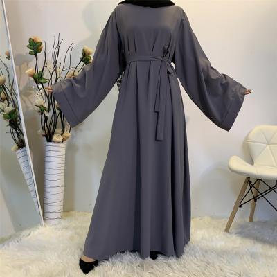 China Daily Wear Daily Use ENJOY Simple Women's Abaya Dresses Muslim Abaya Dubai Turkey Modest Kaftan Islamic Clothing Solid Color for sale