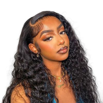 China 13x4 Water Wave Water Wave Cuticle Aligned Lace Front Wig Transparent Preplucked Waterwave Wigs Curly eviplera Australia Virgin Disc for sale