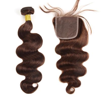 China Hot Selling 3 Bundles Brazilian Dark Brown Body Wave Body Wave Hair Extension Wigs Bundles Original Hair Bundles With Closures for sale