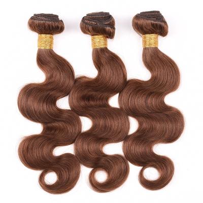 China Free Sample 4# 100% Peruvian Human Hair Body Wave Extension Wig Wholesale Light Brown Virgin Body Wave For Black Women ondulada de peruca for sale