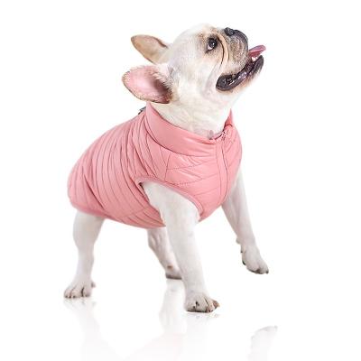 China Winter Warmer Light Pet Stocked Shirt With Zipper Dog Clothes Cat Vest For Small Medium Large Dogs Clothing Coat Jacket for sale