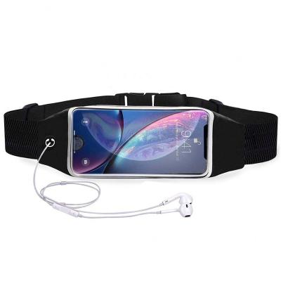 China Water Proof Waterproof Custom Recycling Walking Running Elastic Fanny Bag Sport Waist Belt Logo Pouch Touch Screen Mobile Package Phone for sale