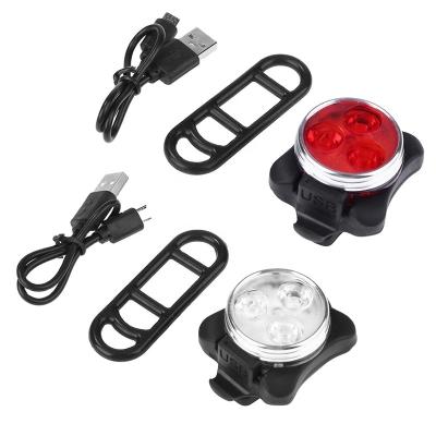 China 4-Speed ​​Mode USB Rechargeable Bicycle Lamp Light Set Bicycle Bike Fill Light For Bike Accessories for sale