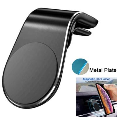 China Free Sample Adjustable Universal Metal Car Phone Holder Magnetic Air Vent Holder and Dash Cell Phone Holder for Car for sale