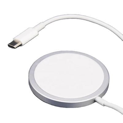 China Magnetic Magsafing Wireless Charging 15W Magnet In Pad Qi Charging Wireless Charger For Magnetic Safe iPhone for sale