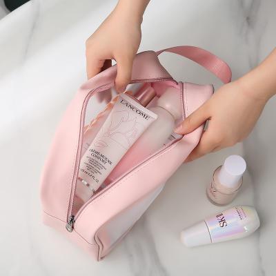 China Custom Fashoion Cotton PU Fashoion Cotton Cosmetic Bag Toiletry Bag Handbag Beauty Bag for sale