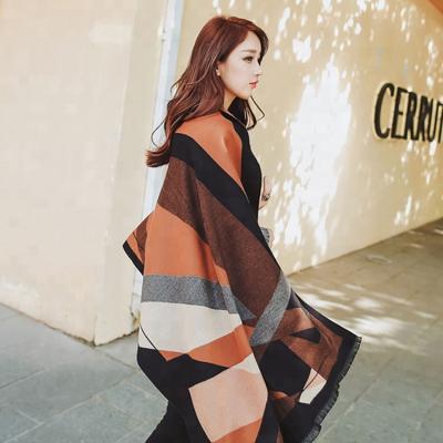 China Wholesale Pashmine Scarves Shawls 5 colors winter plaid pashmina scarf wrap shawls for lady for sale