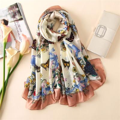 China Silk Chain Scarf Women Printed Long Scarf Luxury Silk Scarves Manufacturer NS031 for sale