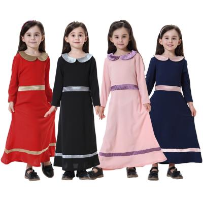 China Girl's Abaya Dubai Saudi Arabia Malaysia Girl's Beauty Muslim Abaya Dresses For Kids for sale