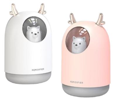 China Commercial Amazon Air Cool Mist Humidifier Small Portable Humidifier 300ml 7-Colors LED Night Light For Bedroom Bear Ultrasonic Humidifier for sale