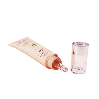 China 100% Recycled Sugarcane Spout Lip Applicator 10g Eye Gloss Cream Cosmetic Tubes Eco-friendly Packing Material for sale