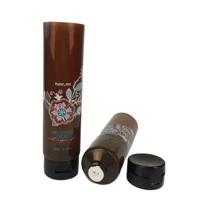 China Plastic tube 200ml sugarcane material eco-friendly cosmetic brown cosmetic soft tube shampoo squeeze for sale