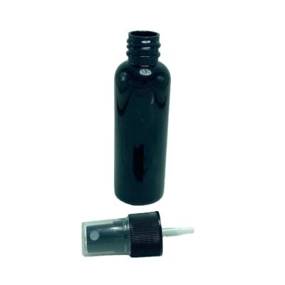 China ACP cosmetic empty black plastic spray bottle with black sprayer customize color and logo bottle 60ml for sale