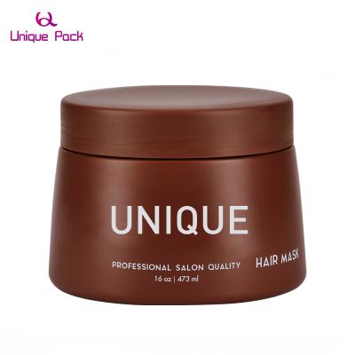 China Personal Care Velvet Soft Touch Round PE Bottle With Screw Lid For Body Balm Emulsion Face Cream Hair Conditioner 350ml 500ml 1000ml for sale