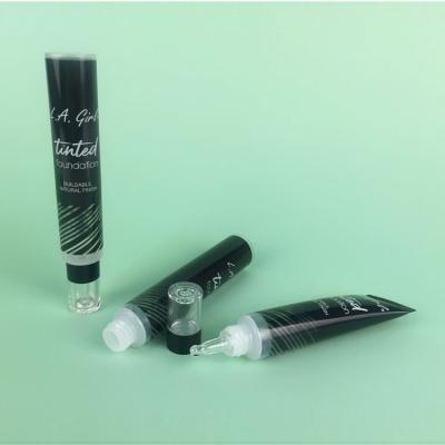 China Custom Plastic Cosmetics Eye Cream Lip Oil Dropper Tube 10ml 15ml 20ml 25ml 30ml 35ml 40ml Tube Dropper for sale