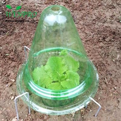 China Work Like A Greenhouse Small Garden Growing Plant Cap Plastic Garden Dome for sale