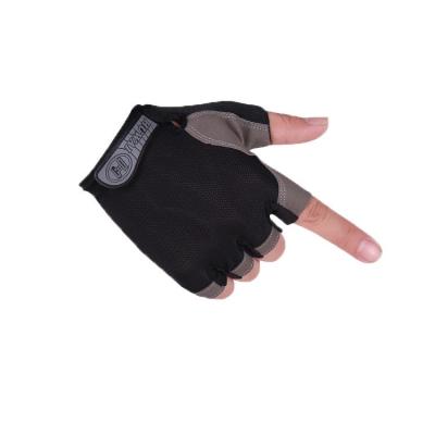 China Factory Sale Unisex Cloth Art Riding Half Finger Cycling Gloves for sale